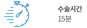 수술시간 15분